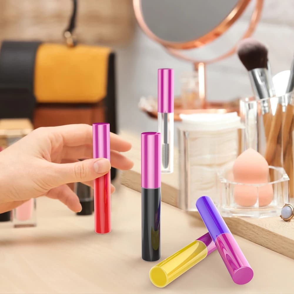 5 pcs fial vacuum wand empty transparent mascara tube for diy projects application cosmetic makeup woman