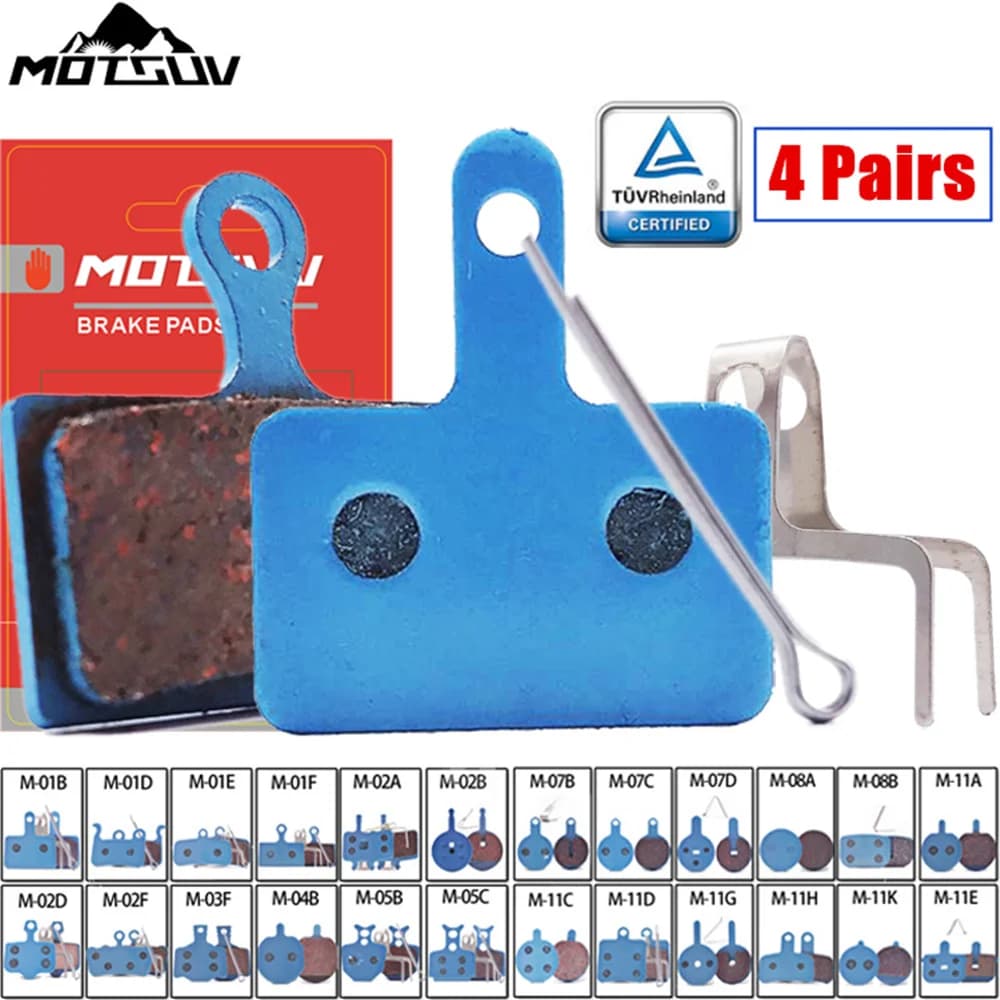 MOTSUV 4 Pairs 8pcs MTB pastiglie freno a disco semi-metalliche per bicicletta SHIMAN0 AVID HAYES Magura Formula e Scooter, link-2 pad bicicletta