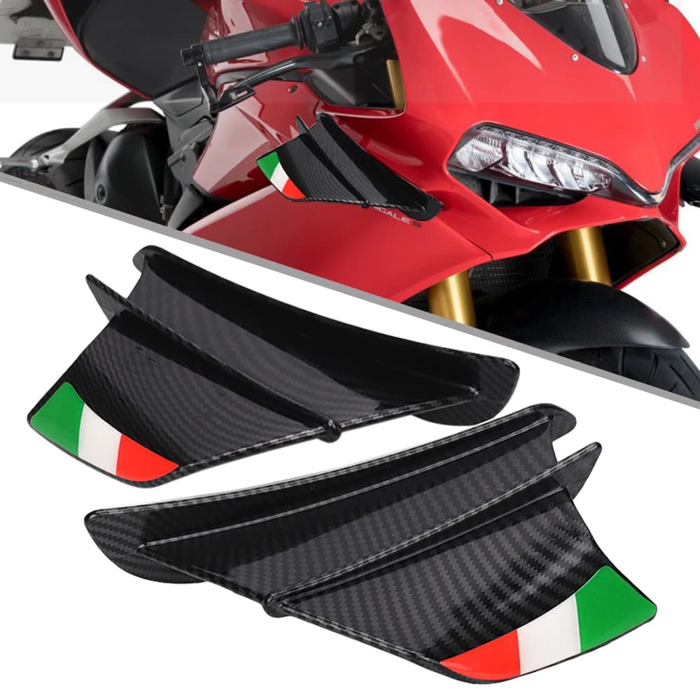 For Ducati 899 959 1198 1198S 1199 1299 Panigale V4 V4S V4R V2 Supersport S Motorcycle Winglet Aerodynamic Wing Kit Spoiler