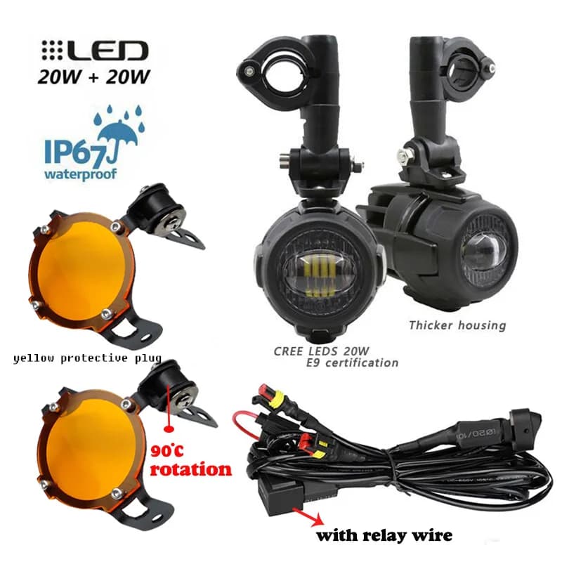 40W LED Fendinebbia Per Honda Africa Twin CRF1000L NC700X Per Honda CRF 1000 L ADV Accessori Moto Assemblaggio Ausiliario