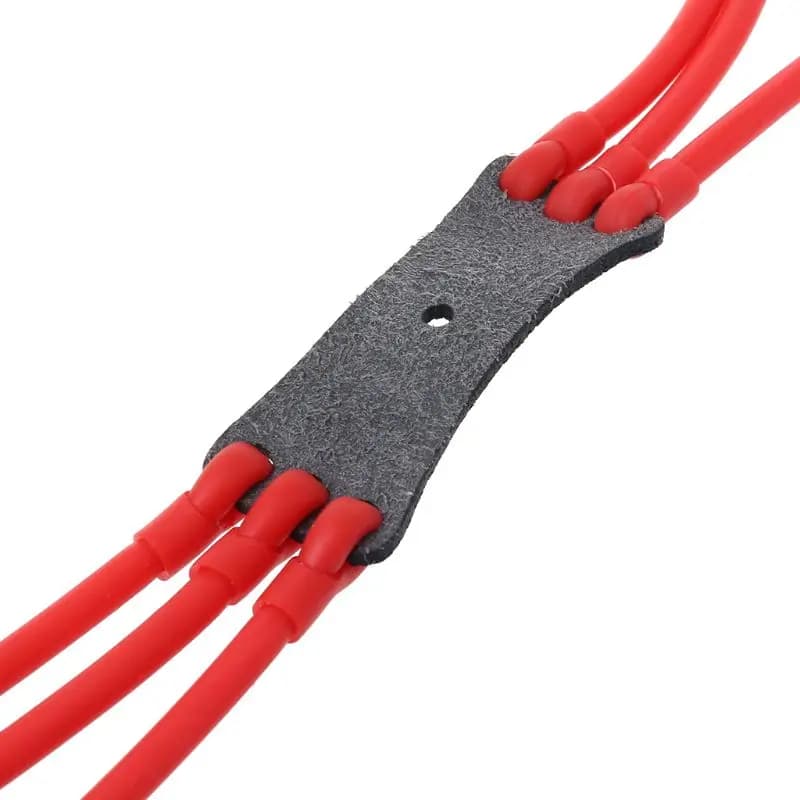 Fionda gruppo di cinturini tasca in pelle elastico lattice potente catapulta sostituzione caccia esterna tubo da tiro elastico