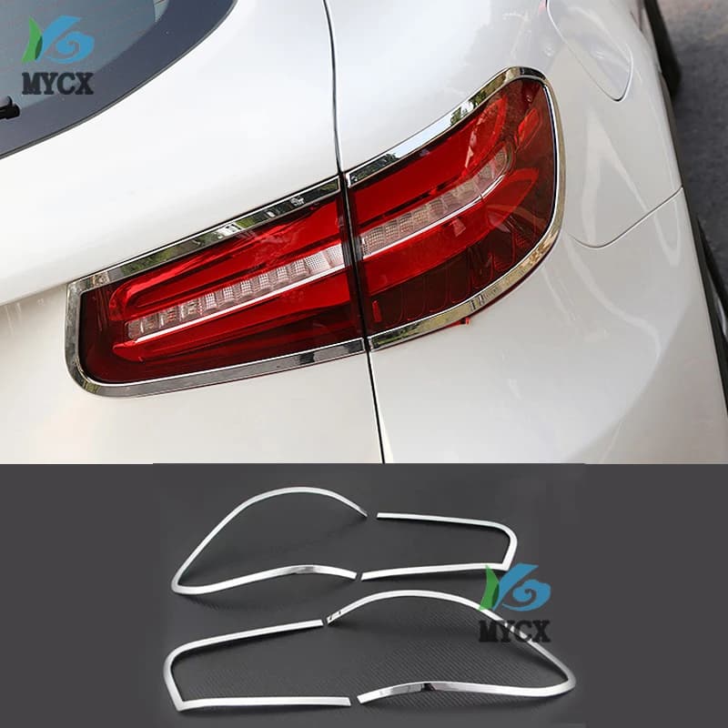 Cornice decorativa per fendinebbia auto, anello di copertura per faro fendinebbia modificato per Mercedes Benz GLC Classe X253 200 260 300 in ABS cromato