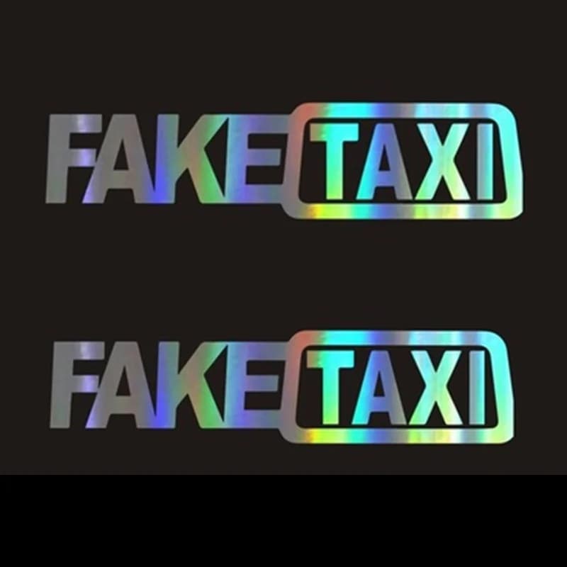 TAXI FALSO Riflettente Auto Adesivo Finestra Van Decalcomania Del Vinile Auto Adesivo Emblema Distintivo Per Honda Toyota VW BMW Car Styling