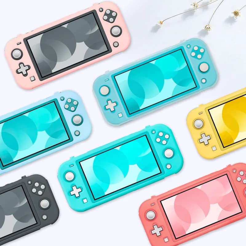 Custodia morbida in Silicone per nintendo Switch Lite custodia protettiva ergonomica antiscivolo per custodia NS Switch Lite custodia Mini Console