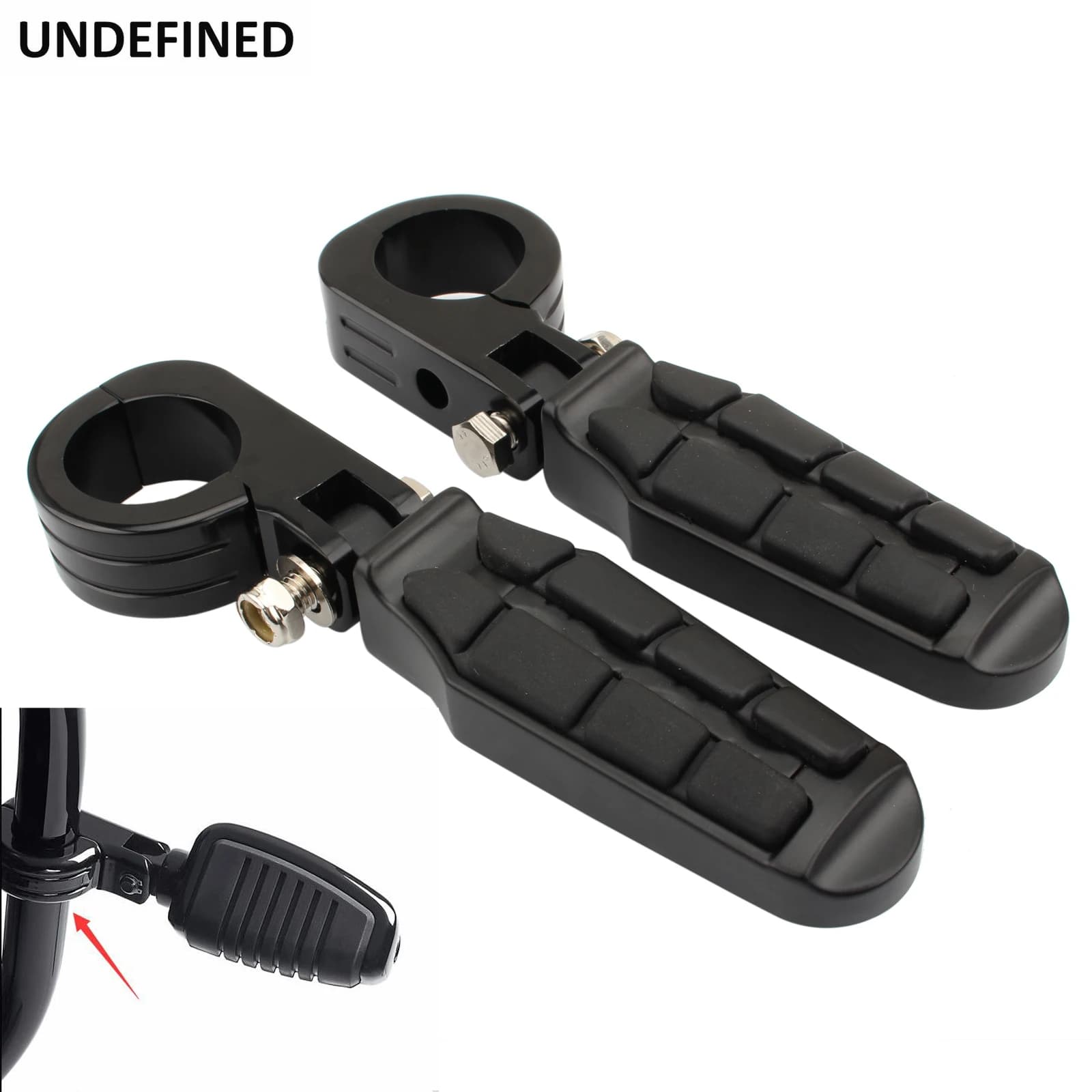Moto Pioli Motore Highway Crash Bar Guard Morsetto 38 MILLIMETRI Piede Peg Pedane Montaggio In Gomma e CNC Per Harley Chopper Bobber Personalizzato