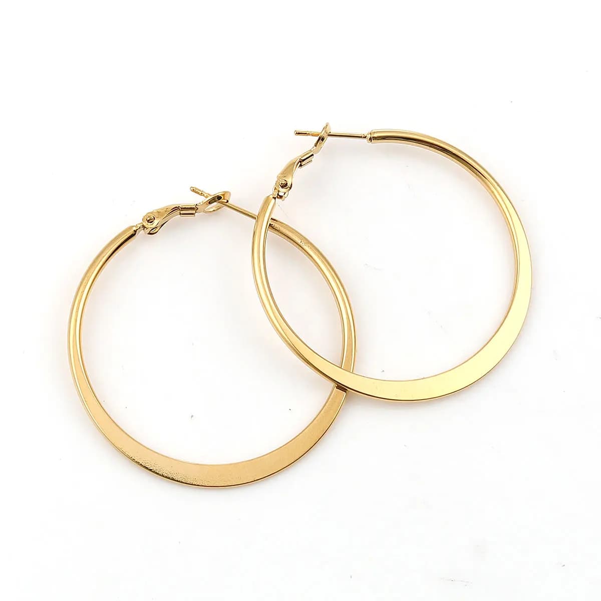 1 paio di orecchini a cerchio in acciaio inossidabile 316 orecchini rotondi Color oro per donna gioielli da donna alla moda da donna diametro 40mm