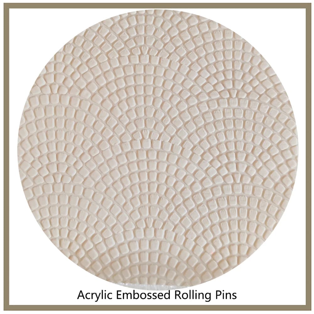 Accessori da cucina Strumenti per impasto da forno Decorazione fondente Mini mattarello 3D in rilievo acrilico con motivo continuo