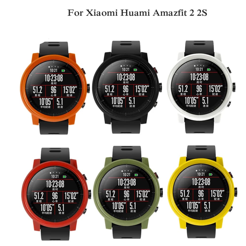 Protective Case for PC band for xiaomi huami amazfit 2 2S layers smart strap colored plastic shell rigid slim new frame