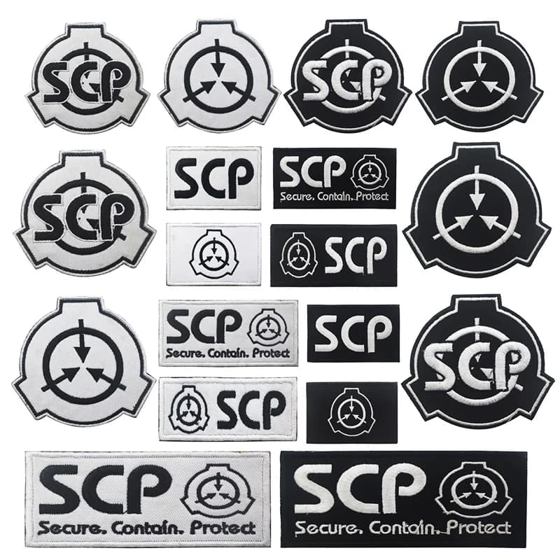 Embroidered patch with logo SCP Foundation Supernatural Lovers Ring Hook Bracelet Distinctive Applique for Jacket Jeans Bag Backpack Clothing