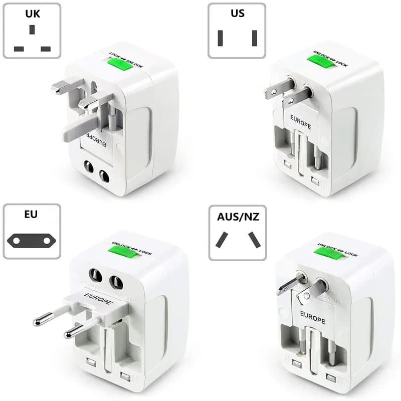 Spina adattatore elettrico multifunzionale USA Regno Unito Australia Copri presa da viaggio universale internazionale europeo