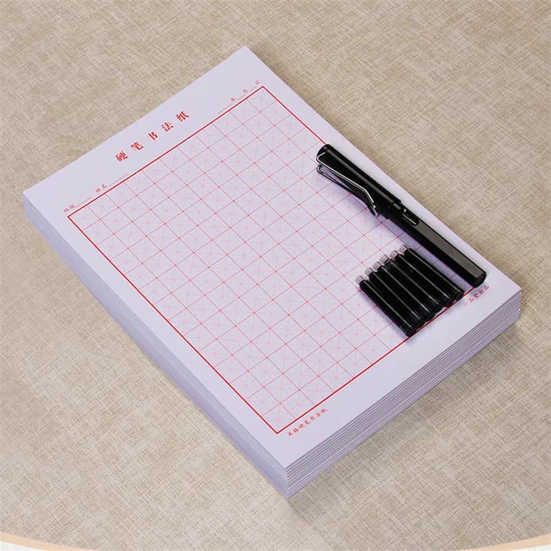 15pcs/Set Pen Calligraphy Paper Chinese Character Writing Grid Rice Square Exercise Book For Beginner For Chinese Practice Book