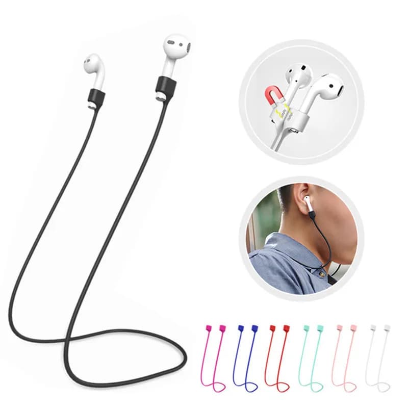 Cavo magnetico per supporto per corda per auricolare in Silicone anti-smarrimento per Apple AirPods corda per cordino per cuffia senza fili Bluetooth per cuffie