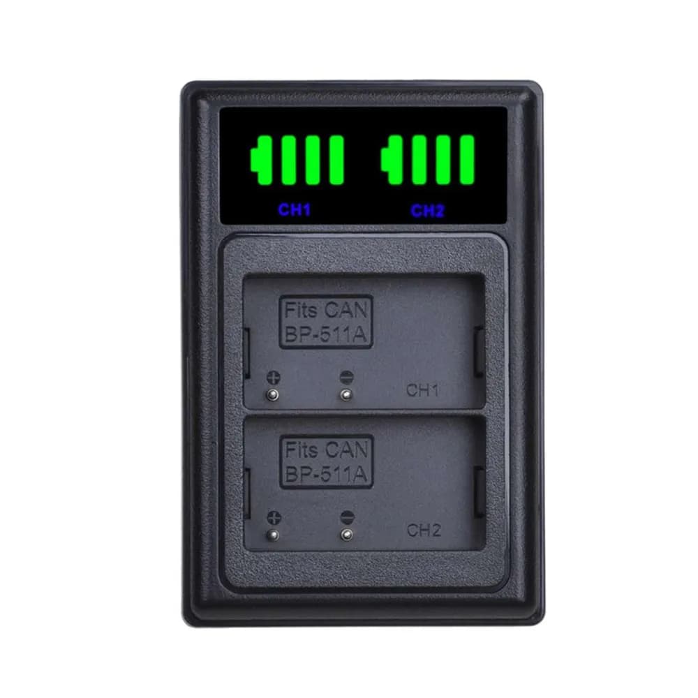NP-FW50 Type-C LCD USB to Micro USB Dual Charger for Sony A7II / A7R II / A7S II / A6500 A6400 A7R A6300 A6000 NPFW50 FW50