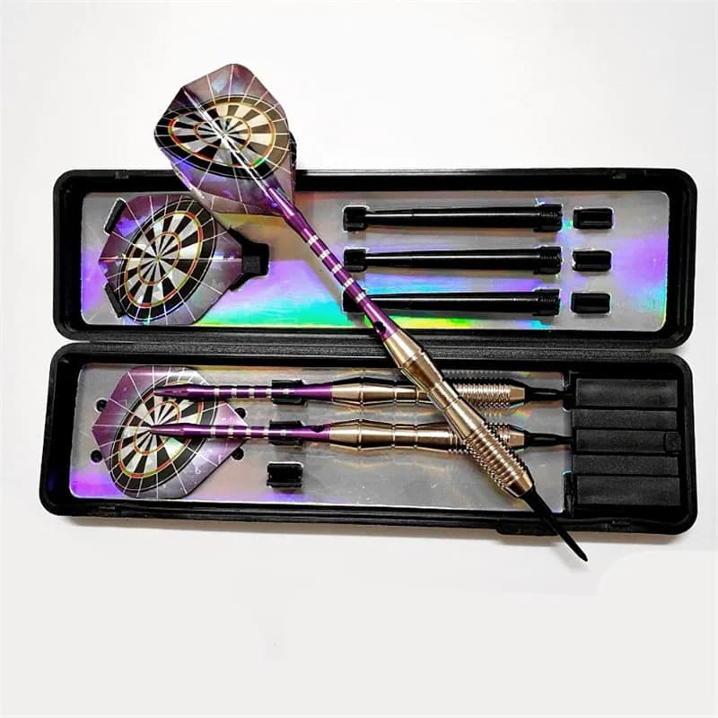 Freccette elettroniche professionali con punta morbida Freccette da 18 g con albero in lega di alluminio colore viola