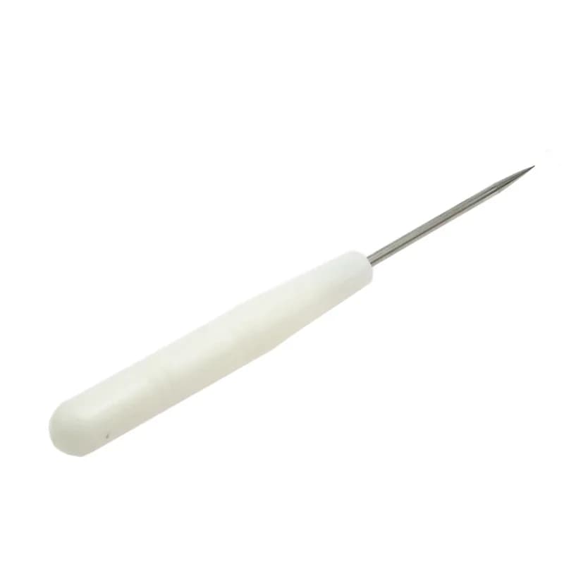 5Pcs Sewing Awl Set for Leather Canvas Shoes Repair - DIY Craft Stitch Needle Cone Die Stencils with Plastic Handles Punch Tool