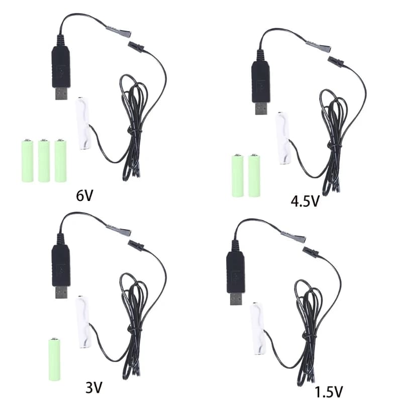 AA a 4AA eliminatore di batterie alimentatore USB sostituire 1-4pcs1.5V batterie AA per orologio giocattoli luci natalizie ventilatore LED