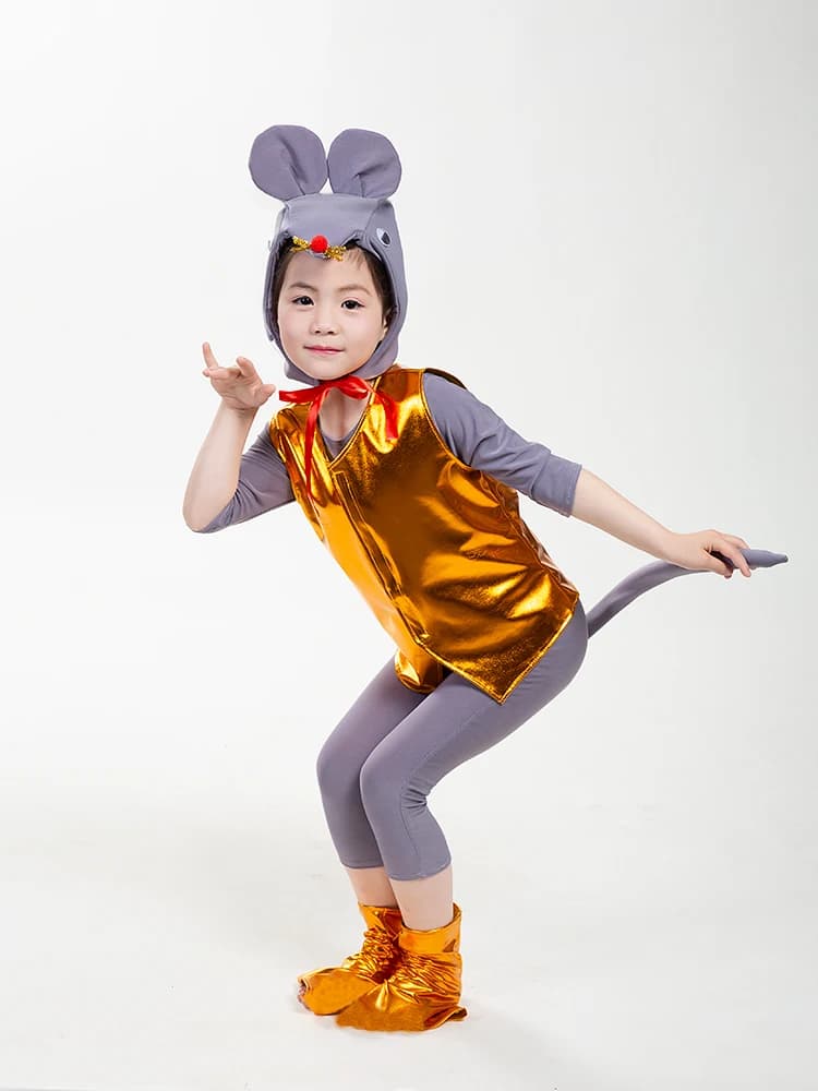 Grigio costume del mouse per i bambini del mouse cosplay festa di ballo costumi animale costumi cosplay per i bambini scuola materna prestazioni