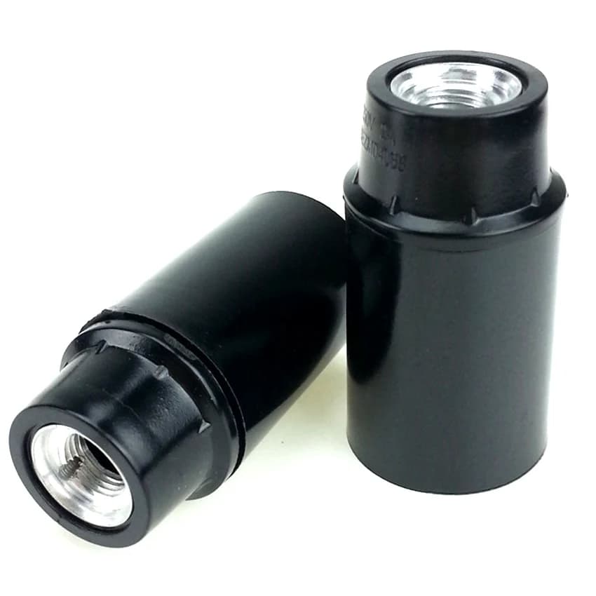 1pcs Black 4A CE Aluminum Bakelite E14 Screw Lampholder Energy Saving Chandelier Led Bulb Head Socket Fitting Vintage Light Base