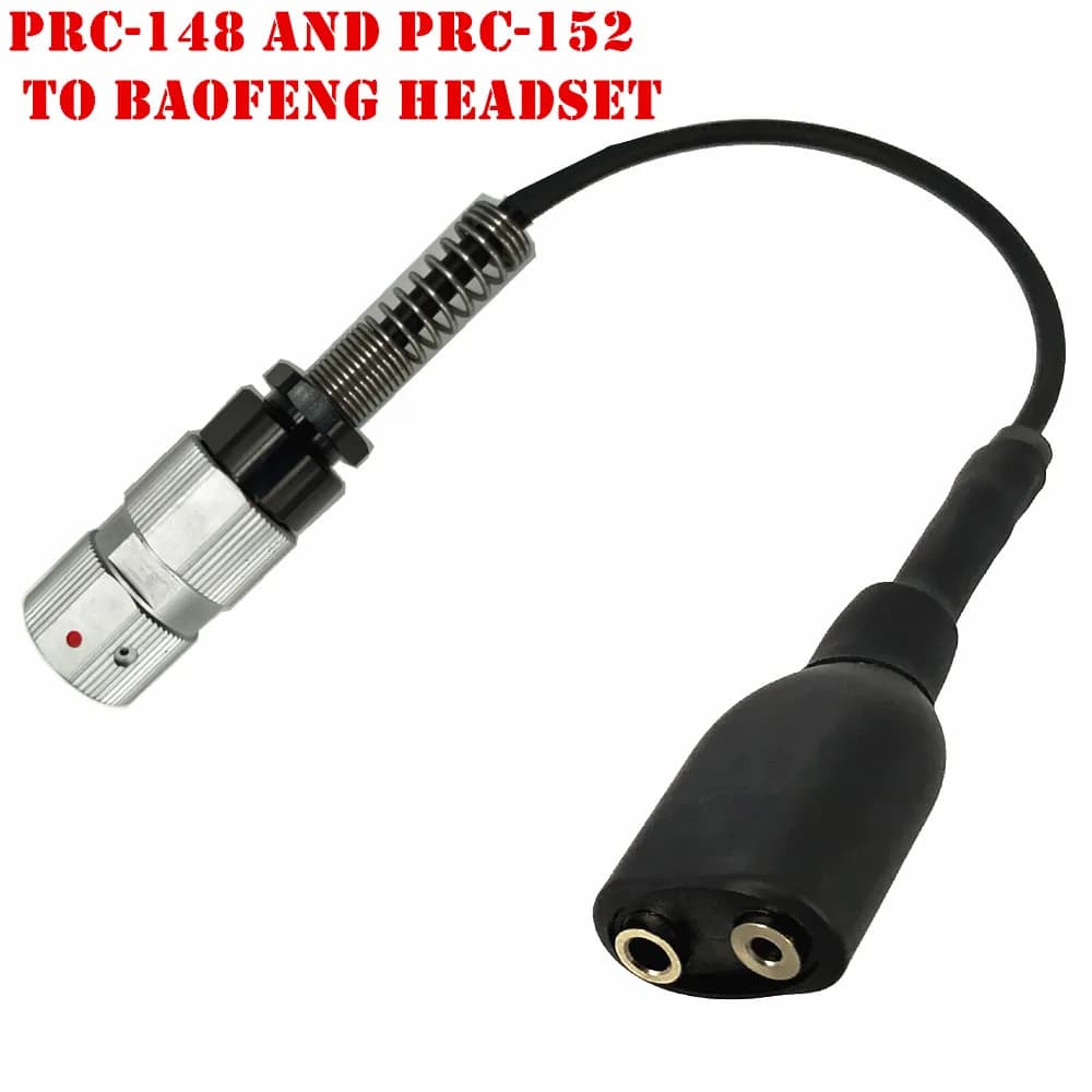 IDF710 PRC-152 prc-624 Cuffie da 6 pin a tipo K Cuffie baofeng Cuffie tattiche Adattatore adattatore Walkie-talkie da 6 pin a 2 pin