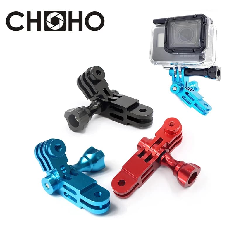 3-way CNC Long and Short Swivel Arm Adapter for Gopro Hero 13 12 Accessories DJI Action Insta360