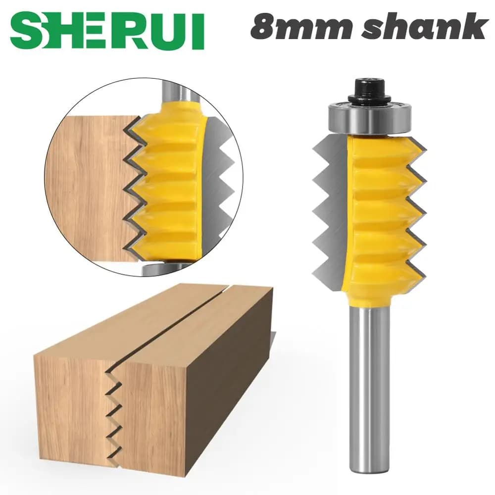 8mm Shank rialzato pannello "V" punte per giunti Finger joint colla fresa per legno tenone lavorazione del legno cono tenone fresatura tenonatrice