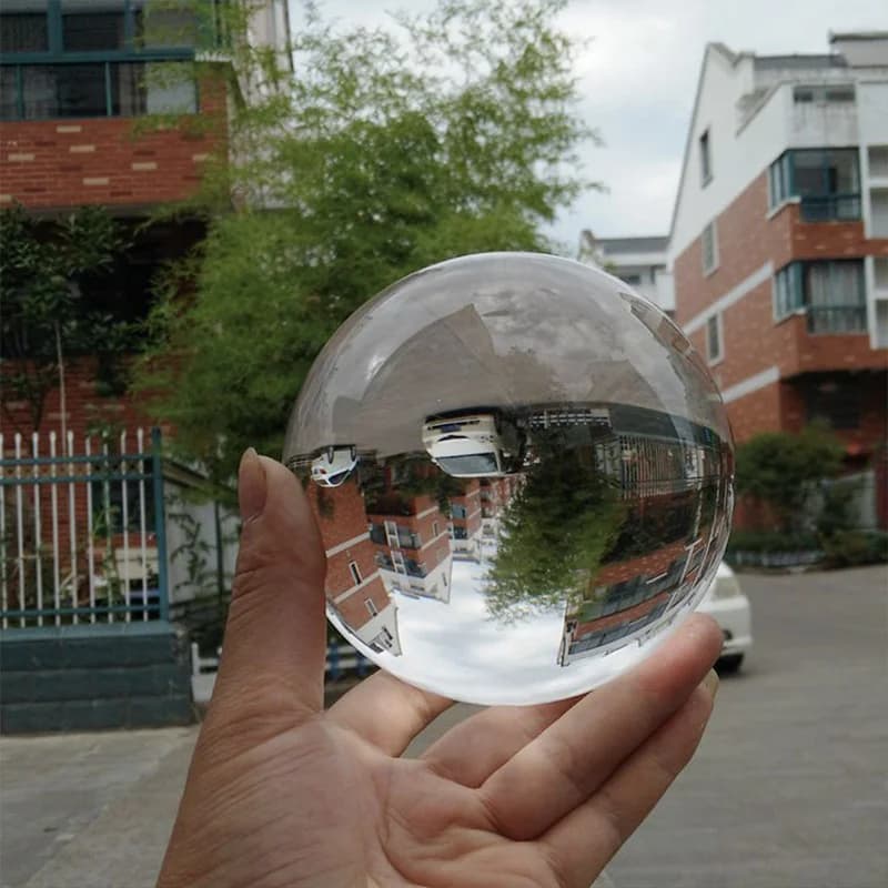 D9 Clear Lens Globe Crystal Glass Ball Stand 60mm 70mm 80mm Lensball for Sphere Photography Decoration Home Decorative Balls