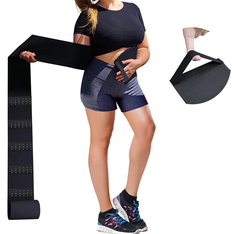 Fasciatura strappata avvolgere con gancio chiusura ferma anello dimagrante cintura lunga torsa cintura allenatore Sauna allenamento cintura guaina corsetto