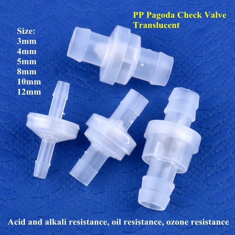 5~200 pz. Valvola di non ritorno mini in PP da 3~20 mm per irrigazione a goccia, giunto per tubo, valvola unidirezionale per acquario e serbatoio