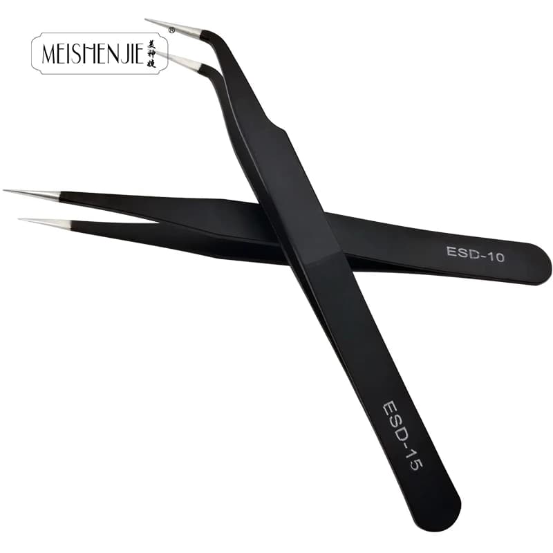 MEISHENJIE 1PC Stainless Steel Curve Straight Eyebrow Grips Fin Art Nails Extension Tool Eyelash Grips