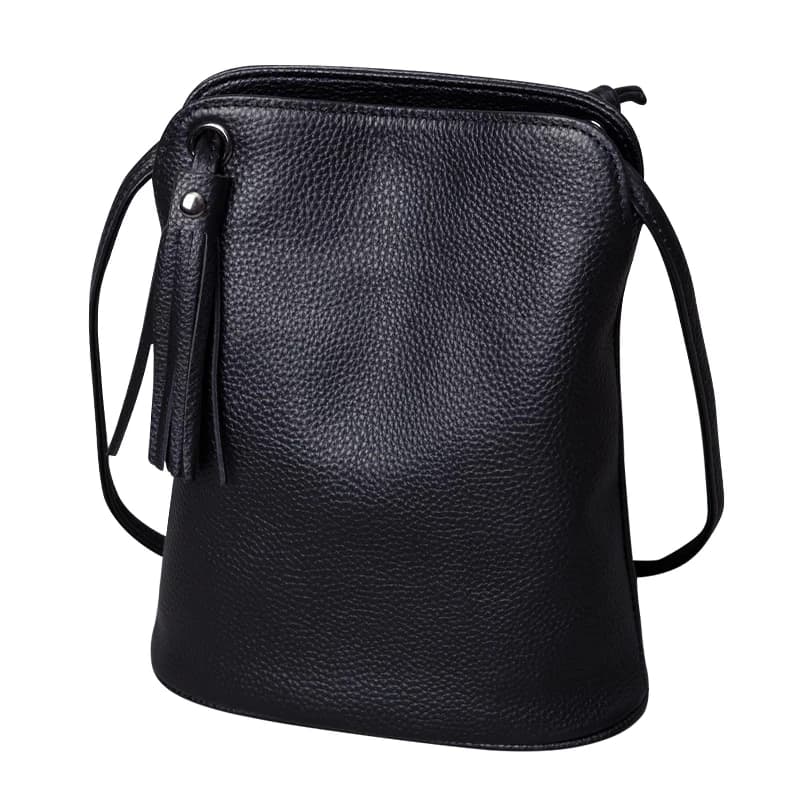 Luxury Genuine Leather Tassel Crossbody Bag Women's Small Shoulder Messenger Bag Fashion Money Wallet Ladies Purse
