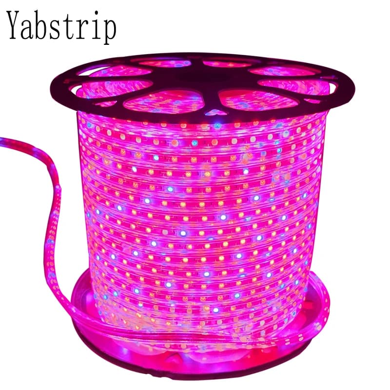 100M 50M 20M LED Grows Full IP67 spectrum of Waterproof SMD 220V Light Strip Led Fito Lamp Ribbon For Apartment Plants Flowers VEG
