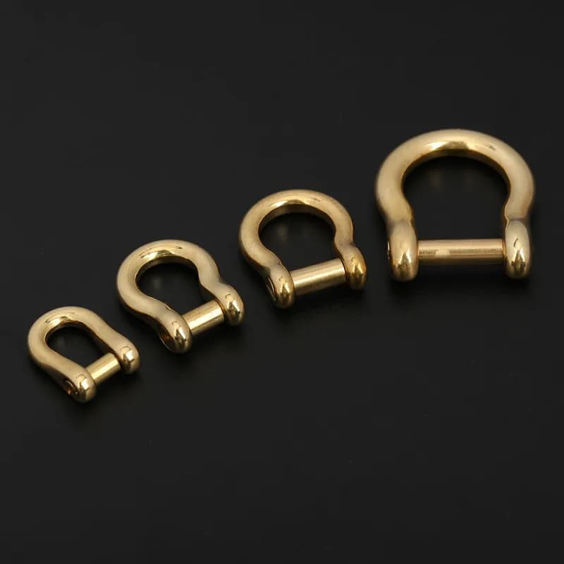 1 pz Moschettone In Ottone D Arco Manillo Slot Vite Rimovibile Fob Portachiavi Portachiavi Connettore Comune Fibbia Hardware FAI DA TE