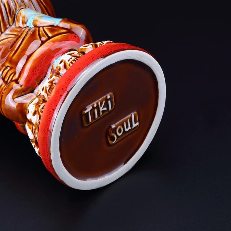 Tazza Tiki in Ceramica da 520ml, Creativa Tazza in Porcellana per Birra e Vino