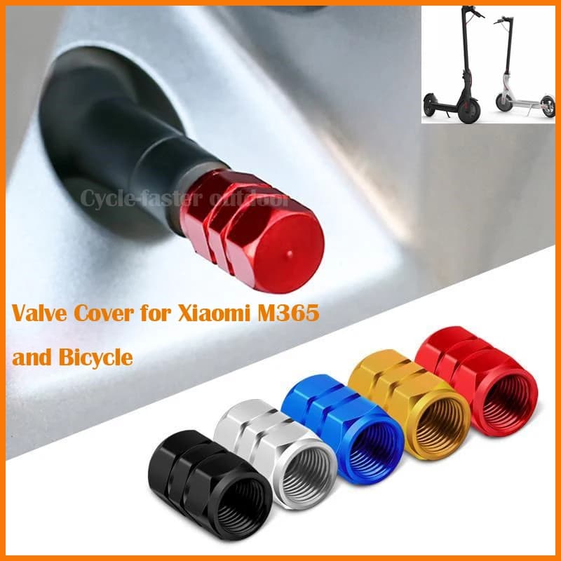 2 pezzi in alluminio per bici da bicicletta tappo valvola antipolvere per Xiaomi M365 Scooter elettrico MTB Road Bike Mountain Valve Cap accessorio