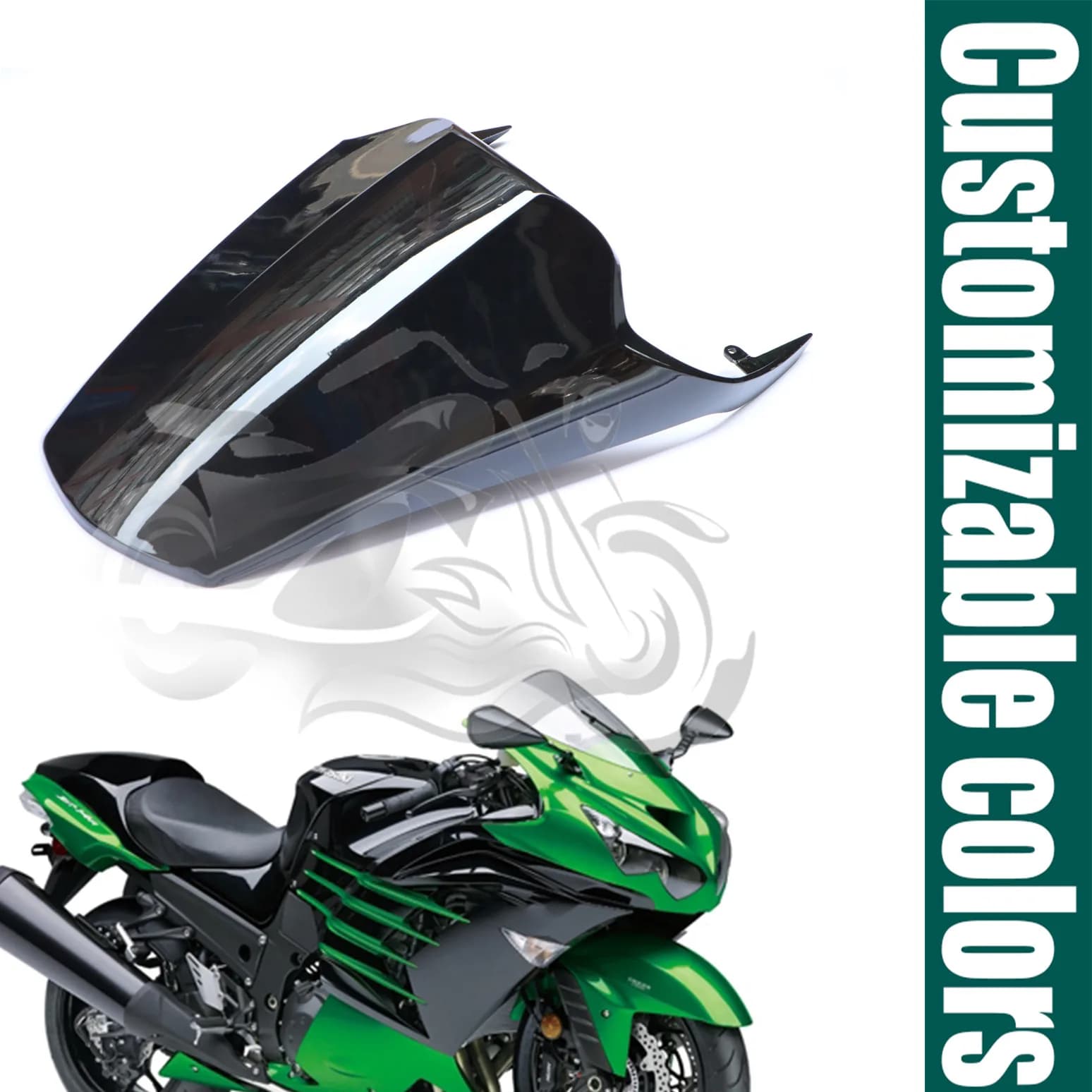 Misura per 2012 - 2020 KAWASAKI ZZR 1400 ZZR1400 ZX14R ZXT40E coprisedile carenatura posteriore moto Cowl ZX 14R 2013 2014 2015 2016