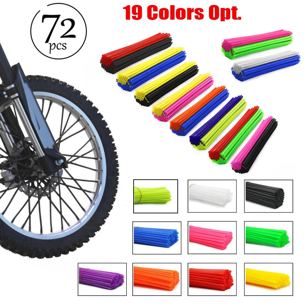 72 pezzi Motocross Ruota Avvolge Ha Parlato Coperture Pelli Motocross Della Bici Della Sporcizia Fresco Accessori Per Auto Cerchi Protezione
