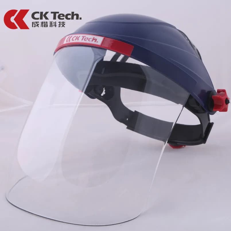 Ck Tech. Maschera protettiva per il viso maschera protettiva per il viso trasparente antispruzzo protezione integrale nera