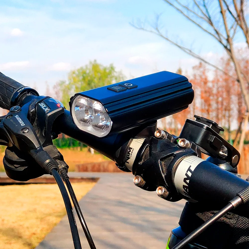 EasyDo Bike Light Rainproof USB ricaricabile LED 2000mAh MTB lampada frontale faro alluminio ultraleggero torcia luce per bicicletta