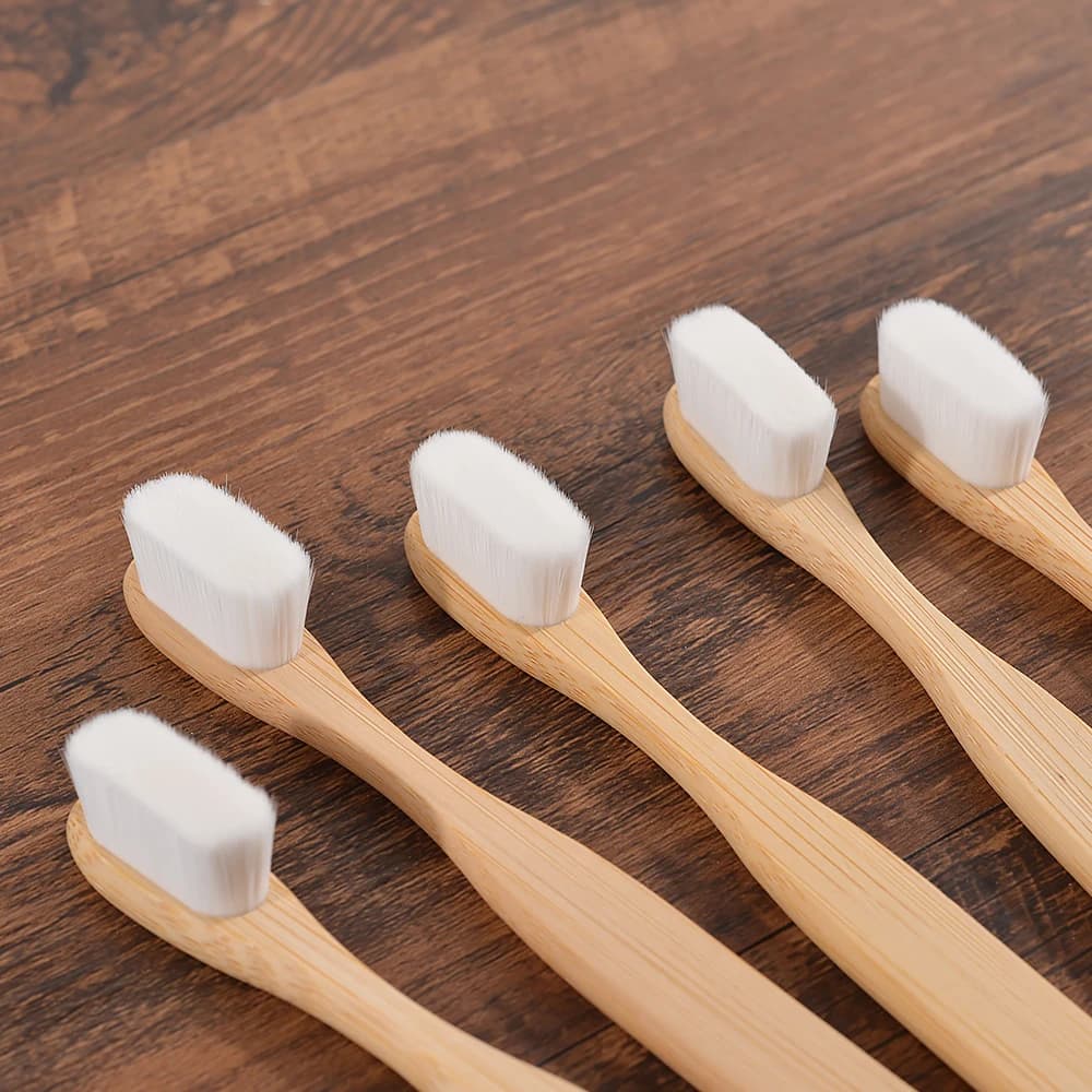 5 pezzi spazzolino morbido ultra fine milioni di setole spazzolino da denti in bambù per adulti denti vegani pulizia profonda spazzolino da denti per igiene orale dentale