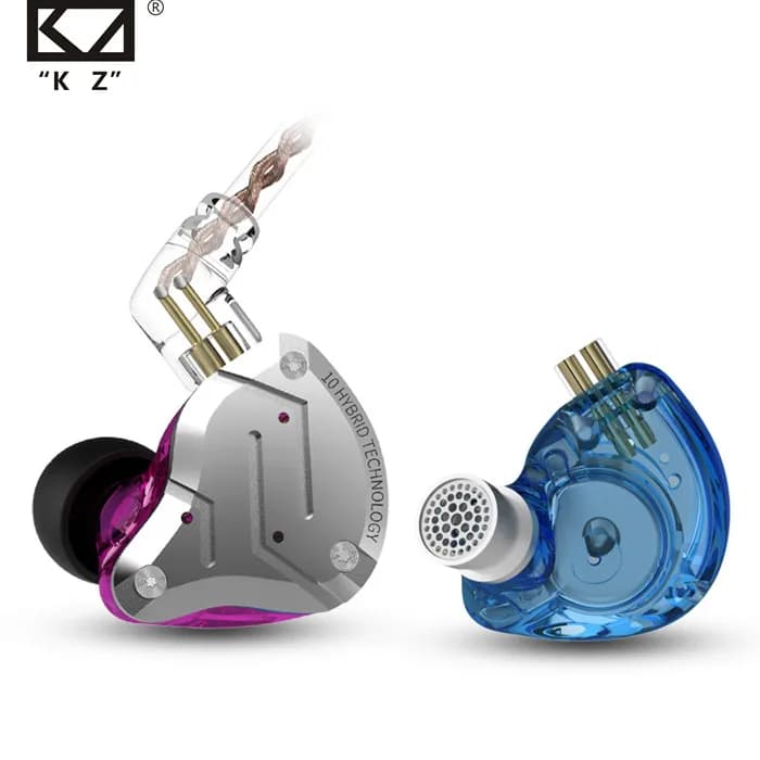 KZ ZS10 Pro Cuffie in metallo 4BA + 1DD Hybrid 10 driver HIFI Bass Auricolari In Ear Monitor Cuffie Sport Auricolari con cancellazione del rumore