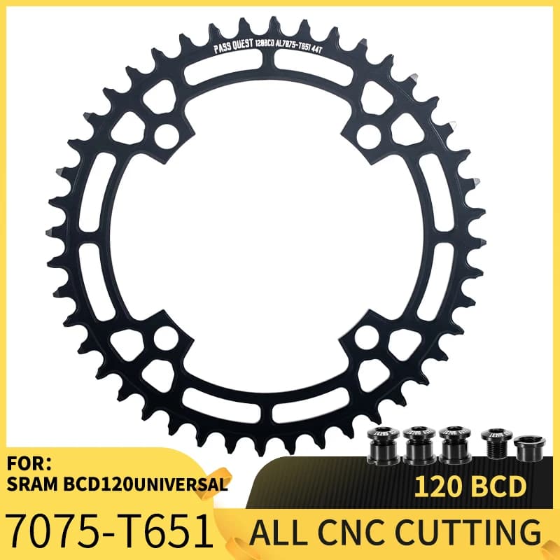 Corona BCD da 120mm per manovella Sram BCD120 36T 38T 40T 42T 44T 46T 48T catena bici MTB 120bcd catene MTB