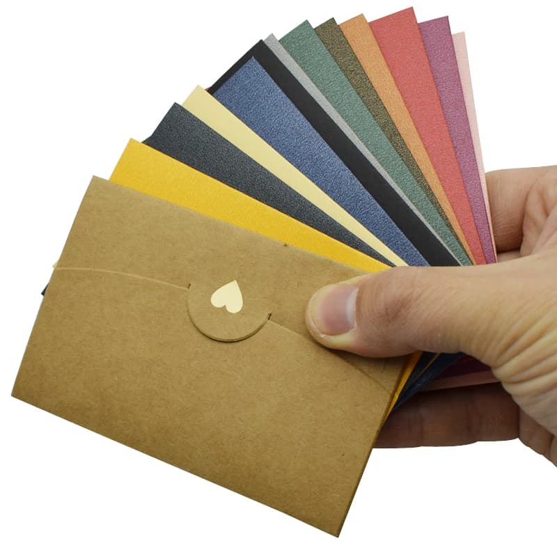 Mini buste di carta da 20 pezzi Buste per biglietti di auguri piccole Buste per biglietti da visita per lettere Invito a nozze