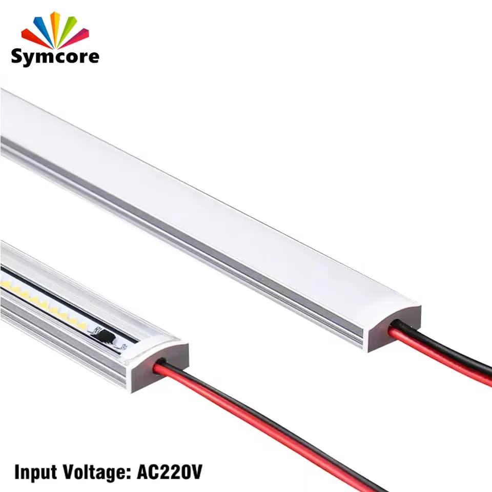 4pcs AC220V LED cabinet bar light 30/50/60CM led flat U profilo led hard strip 6W/8W Warm Natural White slim luce lineare rigida