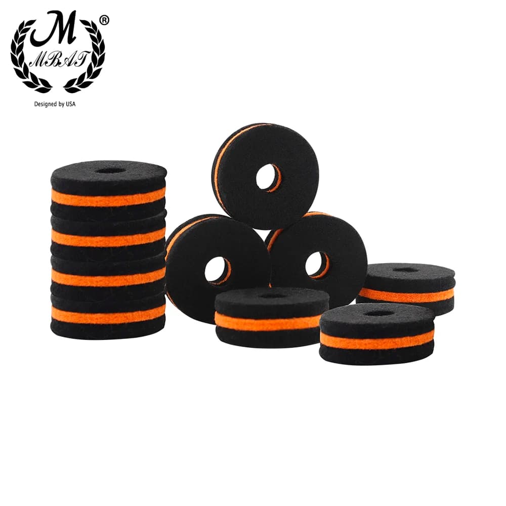 M MBAT 20 pz/set Kit tamburo piatti feltro Pad strumento a percussione fette di tamburo feltro parte di protezione accessori parti di ricambio