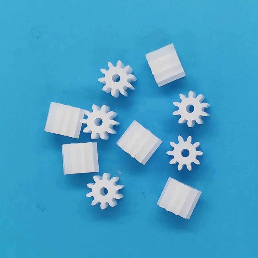 101.5A 0.5M ingranaggio di plastica OD = 6mm 10 denti stretti per la tecnologia degli accessori del giocattolo del motore del foro di 1.5mm parte 10 pz/lotto