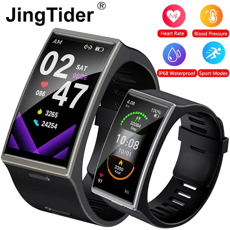 DM12 1.91 "HD 2.5D Screen Curved Smart Bracelet IP68 Wateroroof Frequency Cardiaca Blood Pressure Monitor Smart Watch Fitness Tracker Men