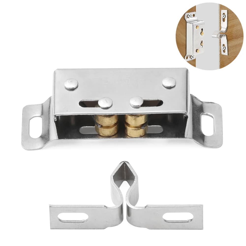 2 pezzi in acciaio inox fermo armadio per armadio armadio porta della cucina con viti raccordi per mobili serratura della porta Buck
