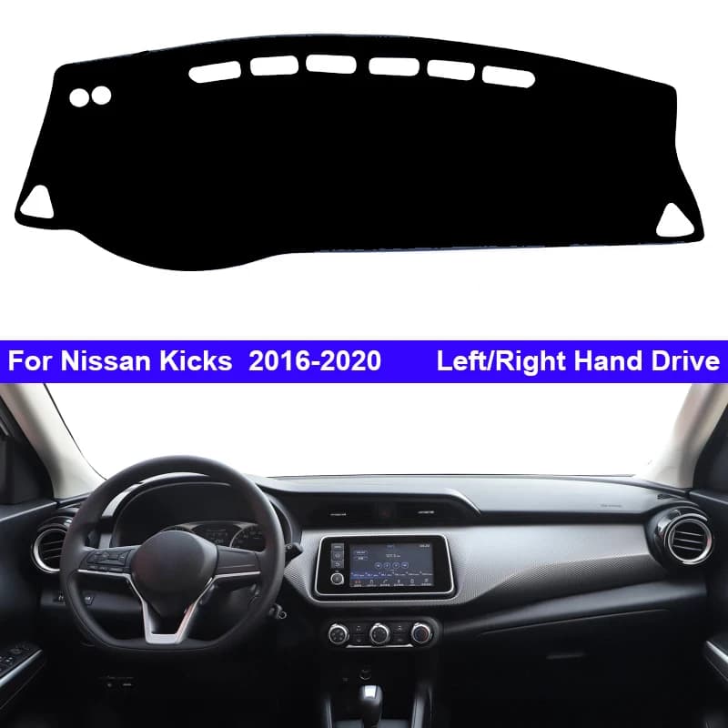 Auto Interno Cruscotto Copertura Per Nissan Kicks 2016 2017 2018 2019 2020 Auto Dash Zerbino Tappeto Del Capo Del Sole ombra Dash zerbino Anti-sporco