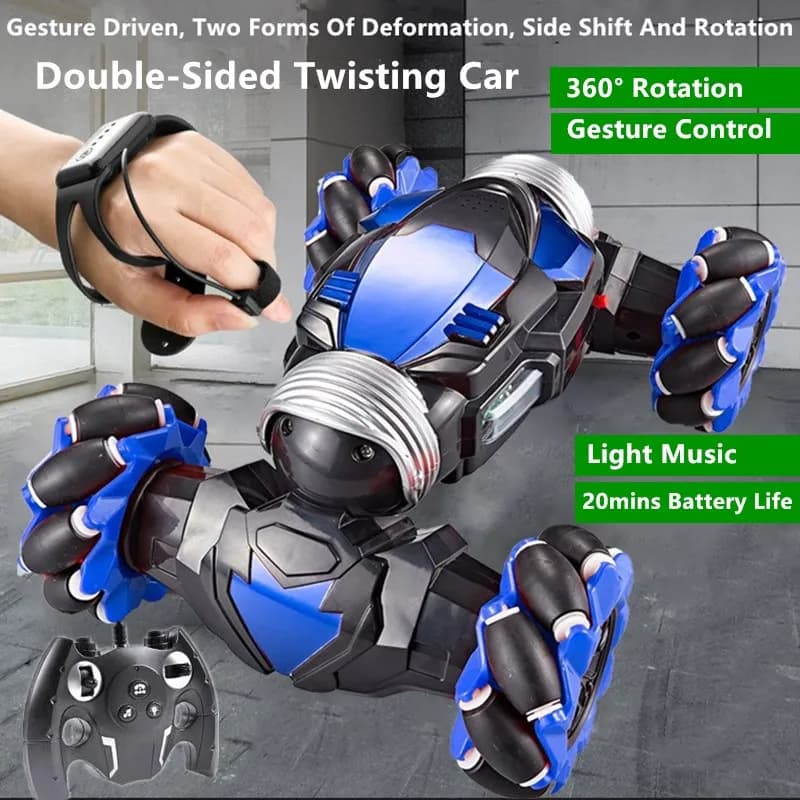 Guarda il controllo RC Stunt Twisting Climbing Car 12CH 20 minuti 4WD 360 ° Veicolo fuoristrada telecomandato rotante su entrambi i lati