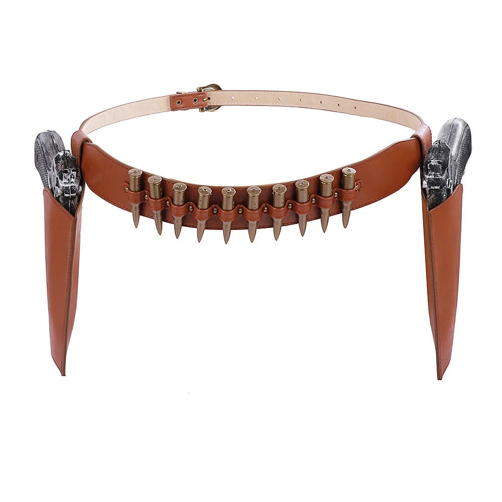 Rinascimentale medievale Nuovo cowboy Doppia pistola Cintura Revolver Fondina Anime Cosplay Puntelli per feste di Halloween